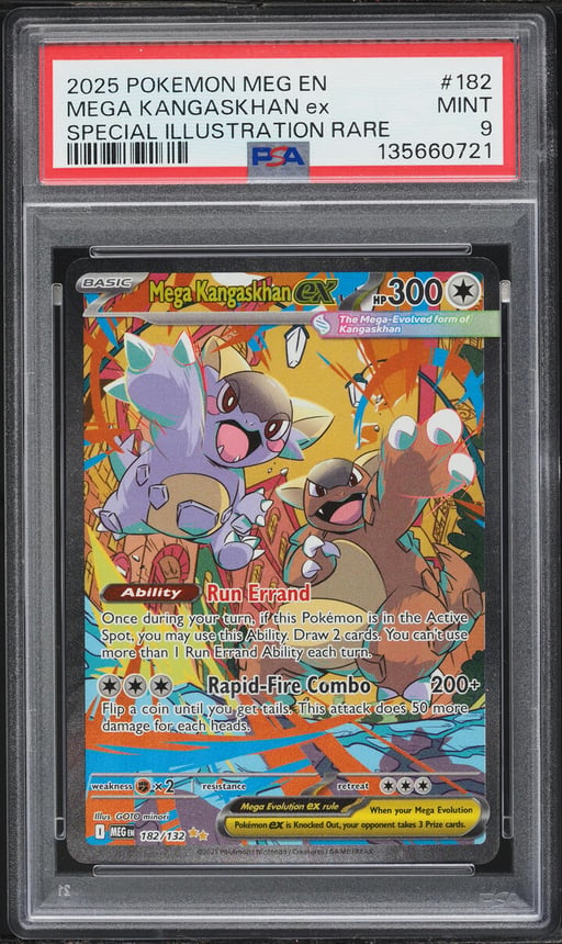 2025 Pokemon Mega Evolution SIR Mega Kangaskhan ex #182 PSA 9 MINT