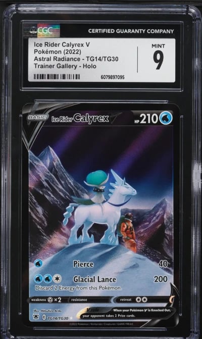 2022 Pokemon SWSH Astral Radiance CHR Ice Rider Calyrex V #TG14 CGC 9 MINT