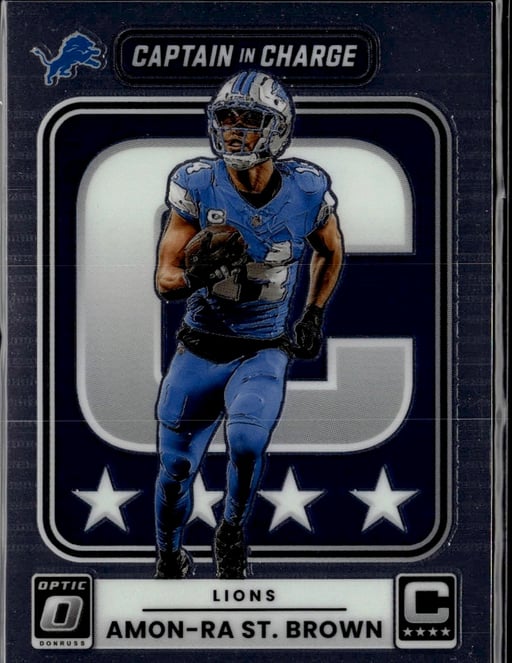 2025 Amon-Ra St. Brown #2 Donruss Optic Captain in Charge