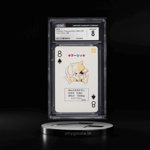 1996 Pokemon Japanese Playing Cards Green Deck Abra #8 CGC 8 NM-MT