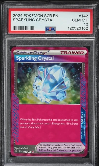 2024 Pokemon SV Stellar Crown Holo Sparkling Crystal #142 PSA 10 GEM MINT