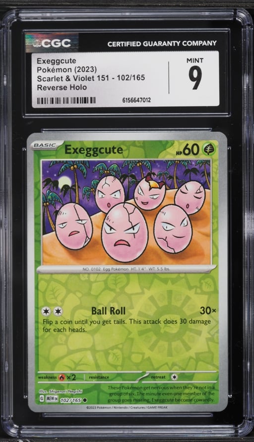 2023 Pokemon Scarlet & Violet 151 Reverse Holo Exeggcute #102 CGC 9 MINT