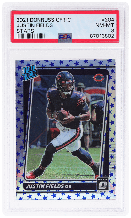 2021 Donruss Optic Rated Rookie Stars Justin Fields #204 PSA 8