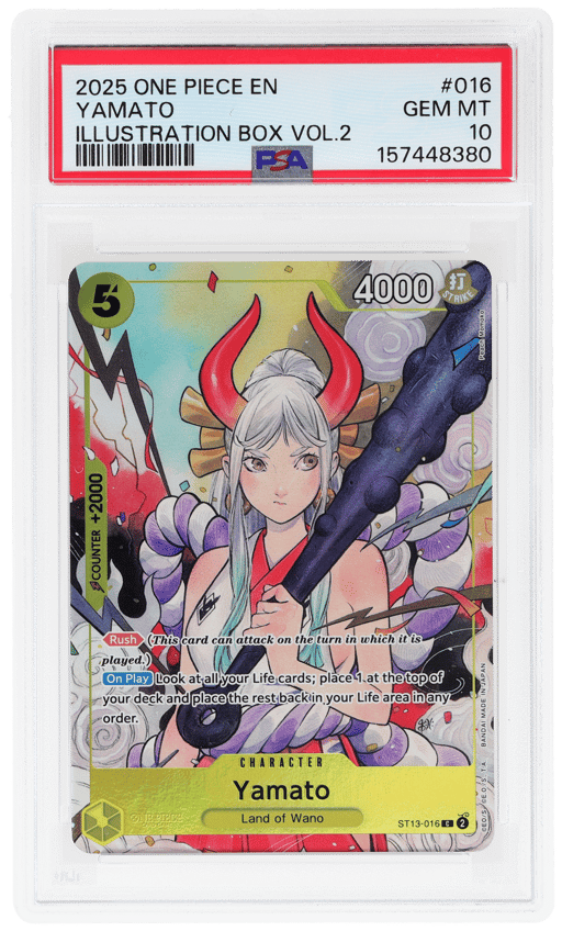 2025 One Piece Card Game Promos Illustration Box Volume 2 Yamato #ST13016 PSA 10