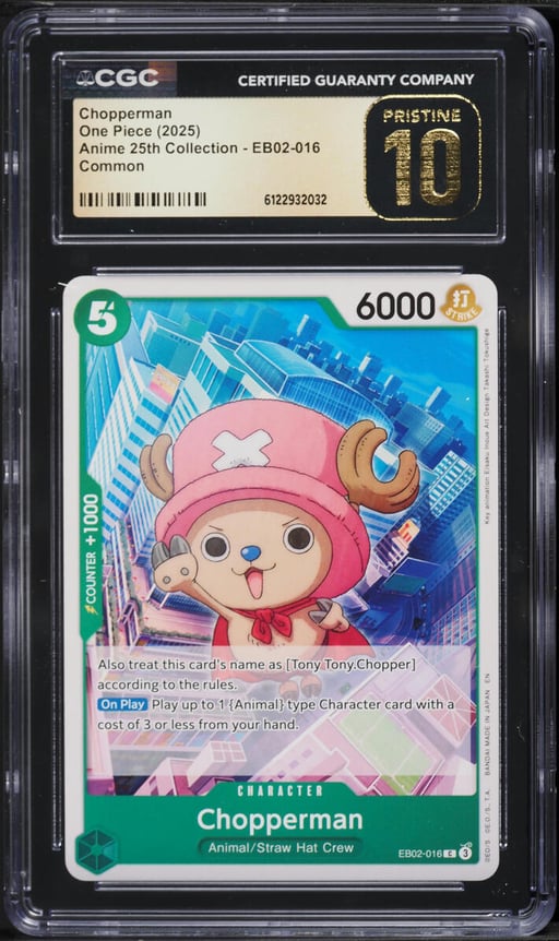 2025 One Piece Anime 25th Collection Chopperman #EB02-016 CGC 10 PRISTINE