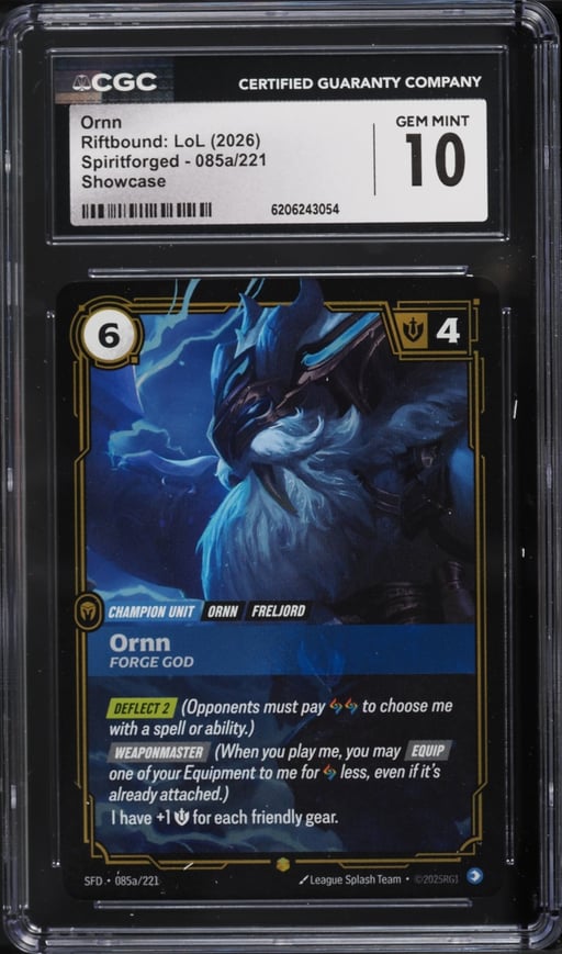 2026 Riftbound League Of Legends LoL Spiritforged Ornn #85a CGC 10 GEM MINT