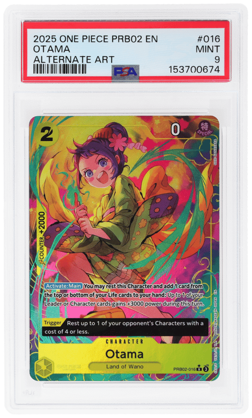 2025 One Piece Premium Booster Volume 2 Alternate Art Otama #PRB02-016 PSA 9