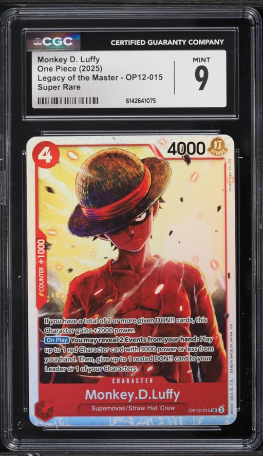 2025 One Piece Legacy Of The Master SR Monkey D. Luffy #OP12-015 CGC 9 MINT
