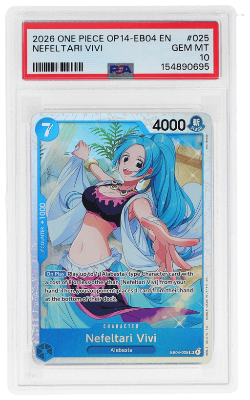 2026 One Piece the Azure Sea's Seven Nefeltari Vivi #EB04-025 PSA 10