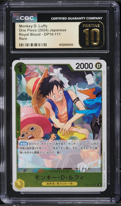 2024 One Piece Japanese Royal Blood Monkey D. Luffy #OP10-111 CGC 10 PRISTINE