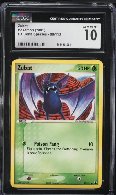 2005 Pokemon EX Delta Species Zubat #88 CGC 10 GEM MINT