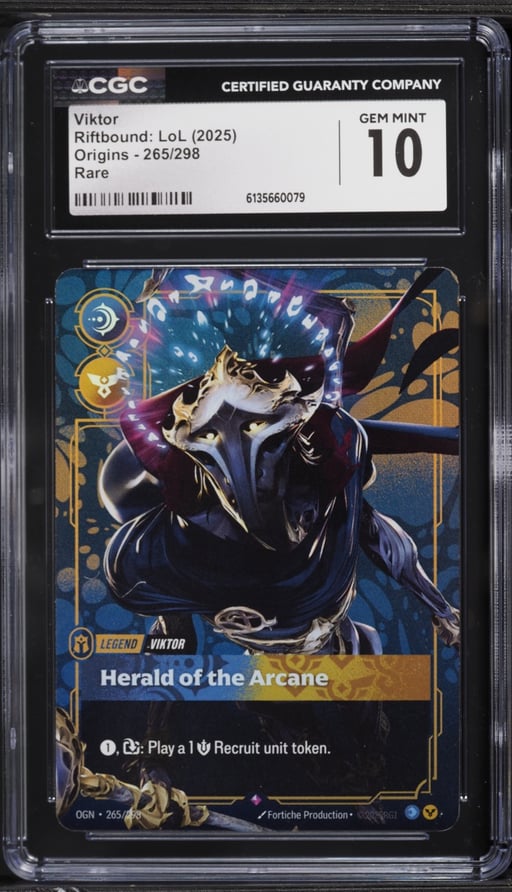2025 Riftbound League Of Legends LoL Origins Viktor #265 CGC 10 GEM MINT