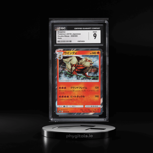 2019 Pokemon Japanese Sun & Moon Double Blaze Holo Arcanine #9 CGC 9 MINT