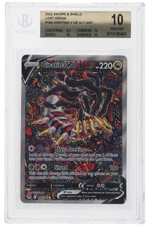 2022 Pokemon Sword and Shield Lost Origin Giratina V #186 BGS 10