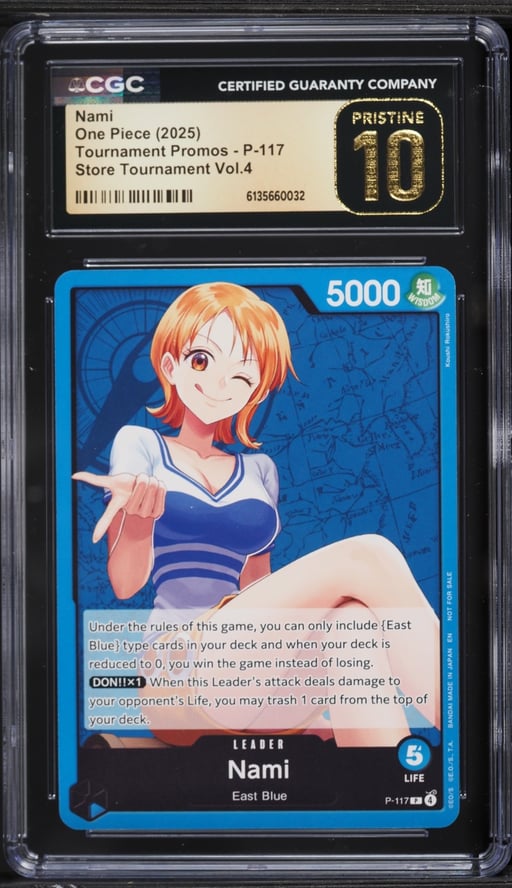 2025 One Piece Tournament Promo Store Volume 4 Leader Nami #P-117 CGC 10 PRISTINE