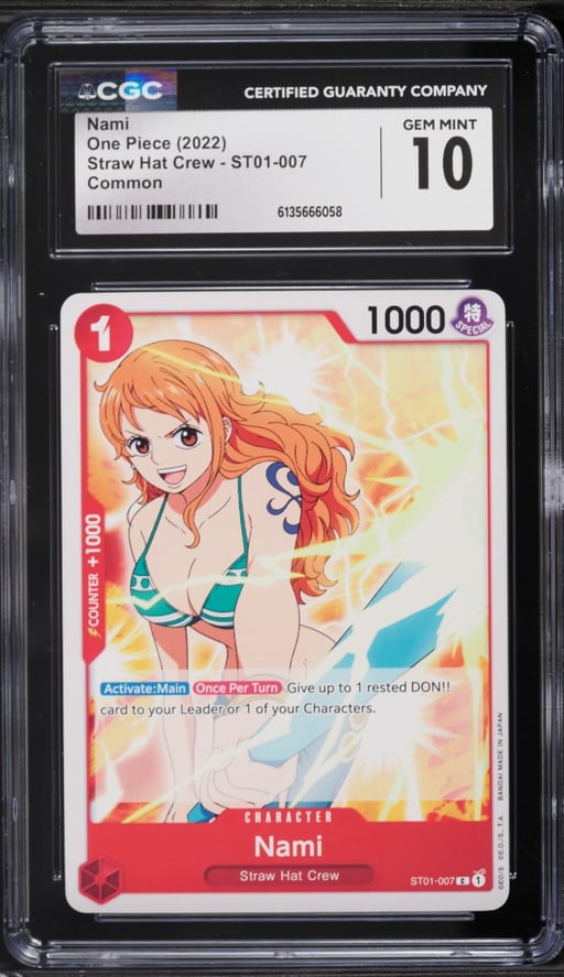 2022 One Piece Japanese Straw Hat Crew Nami #ST01-007 CGC 10 GEM MINT
