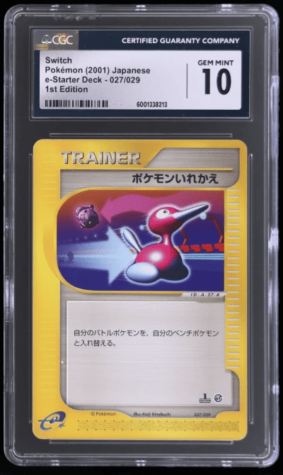 2001 Pokemon Japanese E Starter Deck 1st Edition Switch #27 CGC 10