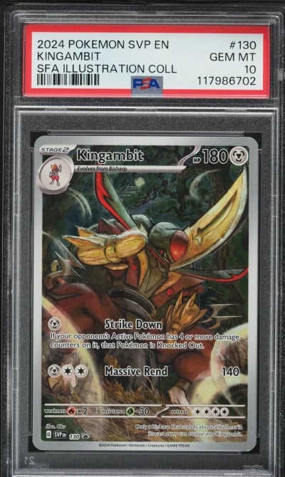 2024 Pokemon SV Black Star Promo Illustration Collection Kingambit #130 PSA 10