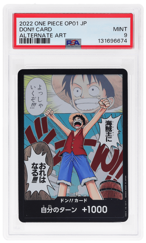 2022 One Piece Romance Dawn Japanese Alternate Art Don Card PSA 9