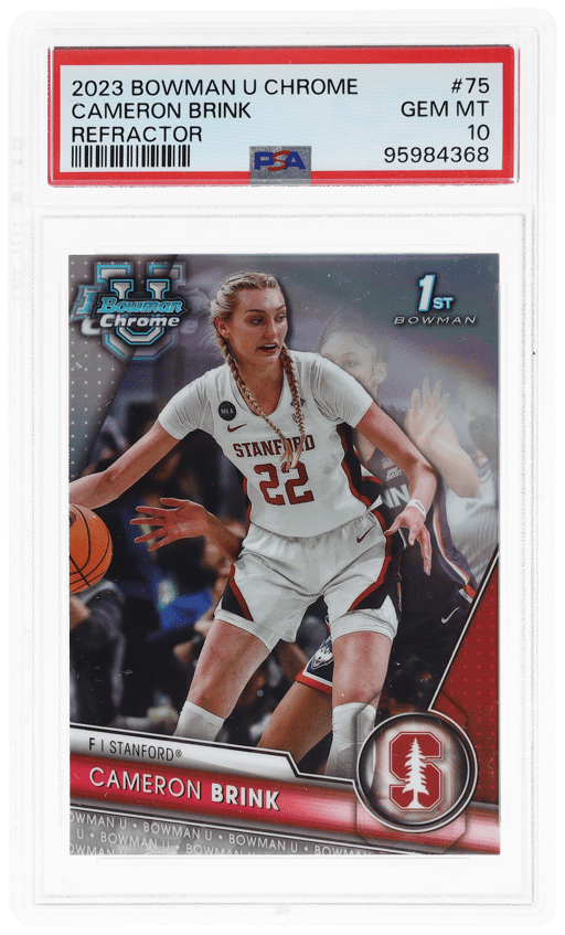 2023 Bowman University Chrome Refractor Cameron Brink #75 PSA 10
