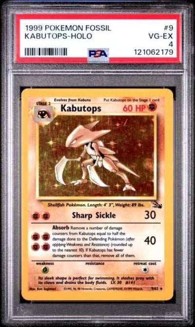 PSA 4 – Pokemon KABUTOPS – FOSSIL – Holo