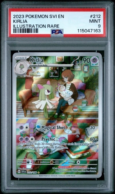 2023 POKEMON SVI EN-SCARLET & VIOLET ILLUSTRATION RARE #212 KIRLIA PSA 9