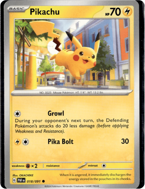 2024 Pikachu #18 Paldean Fates