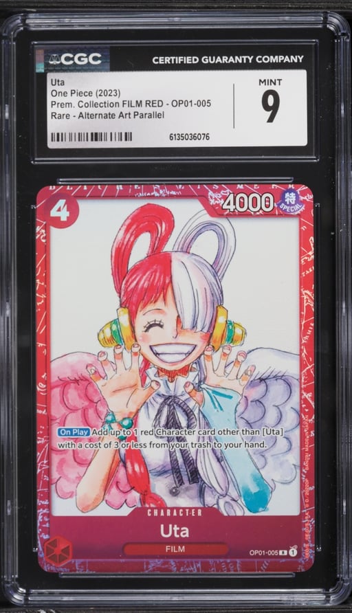 2023 One Piece Premium Collection Film Red Alt Art Uta #OP01-005 CGC 9 MINT