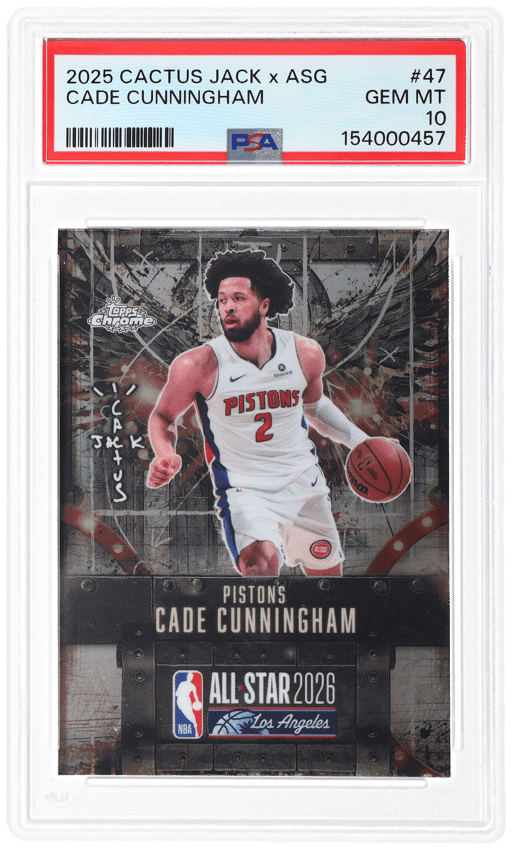 2025 Topps Chrome Cactus Jack X NBA All-Star Game Cade Cunningham #47 PSA 10
