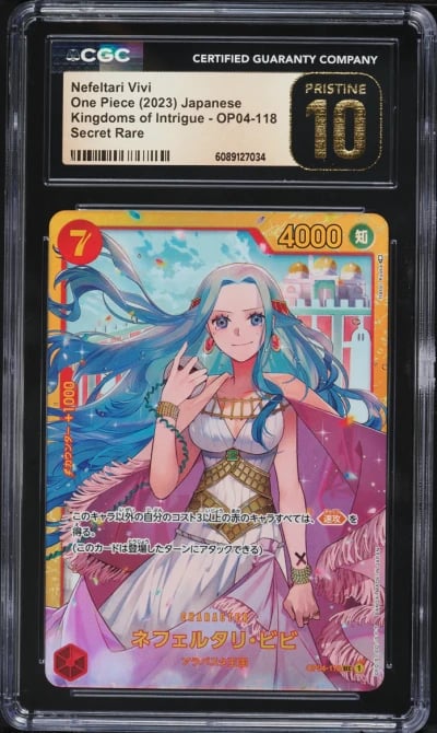 2023 One Piece Japanese Kingdoms Of Intrigue Nefeltari Vivi #OP04-118 CGC 10 PRISTINE