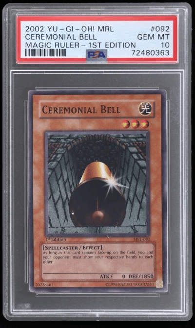 2002 Yu-Gi-Oh! Magic Ruler 1st Edition Ceremonial Bell #MRL92 PSA 10
