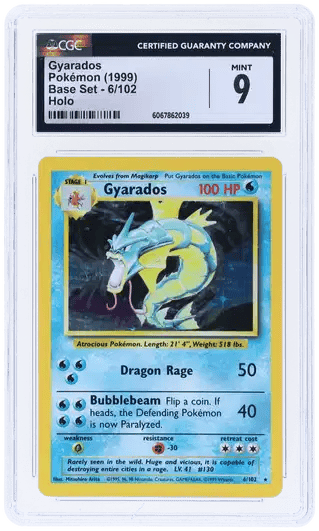 1999 Pokemon Base Fourth Print Holo Gyarados #6 CGC 9