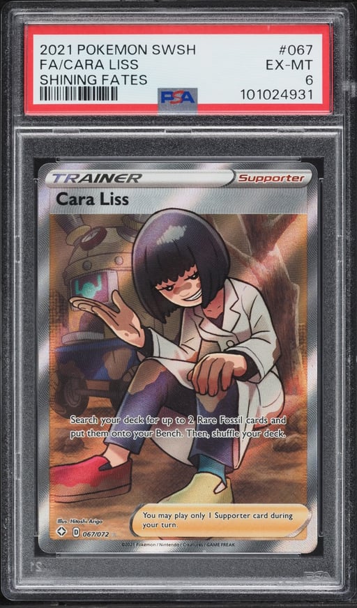 2021 Pokemon Sword & Shield Shining Fates Full Art Cara Liss #67 PSA 6 EXMT