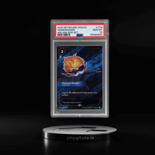 2025 Riftbound League of Legends Origins Arcane Box Set Heimerdinger Inventor #111a PSA 10