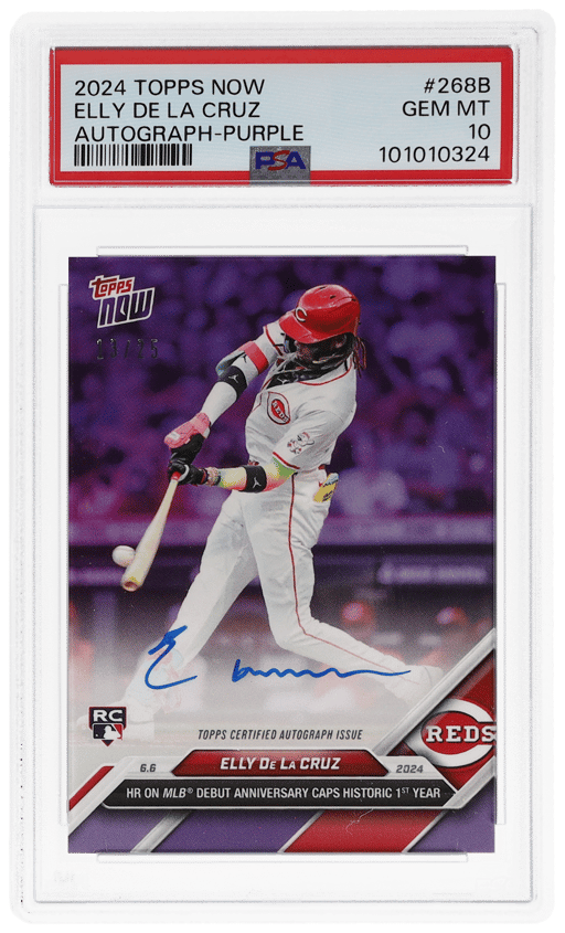 2024 Topps Now Autograph Purple Elly De La Cruz #268B 13/25 PSA 10