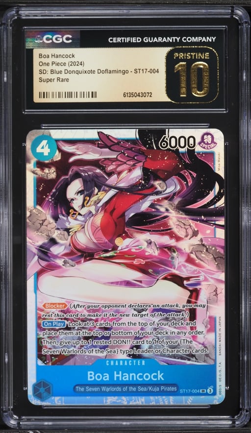 2024 One Piece Japanese Starter Deck Blue Donquixote Doflamingo SR Boa Hancock #ST17-004 CGC 10 PRISTINE