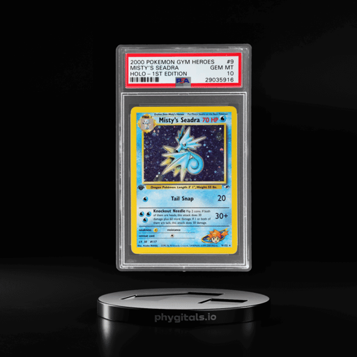 2000 Pokemon Gym Heroes 1st Edition Holo Misty's Seadra #9 PSA 10