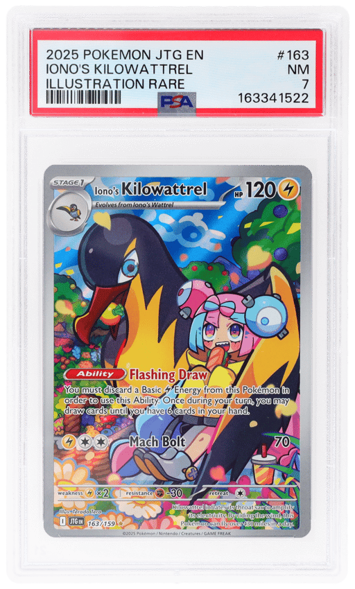 2025 Pokemon Scarlet and Violet Journey Together Illustration Rare Iono's Kilowattrel #163 PSA 7