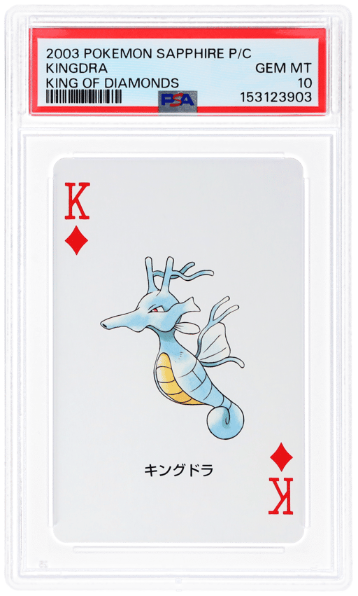 2003 Pokemon Sapphire Version Playing Cards King of Diamonds Kingdra PSA 10