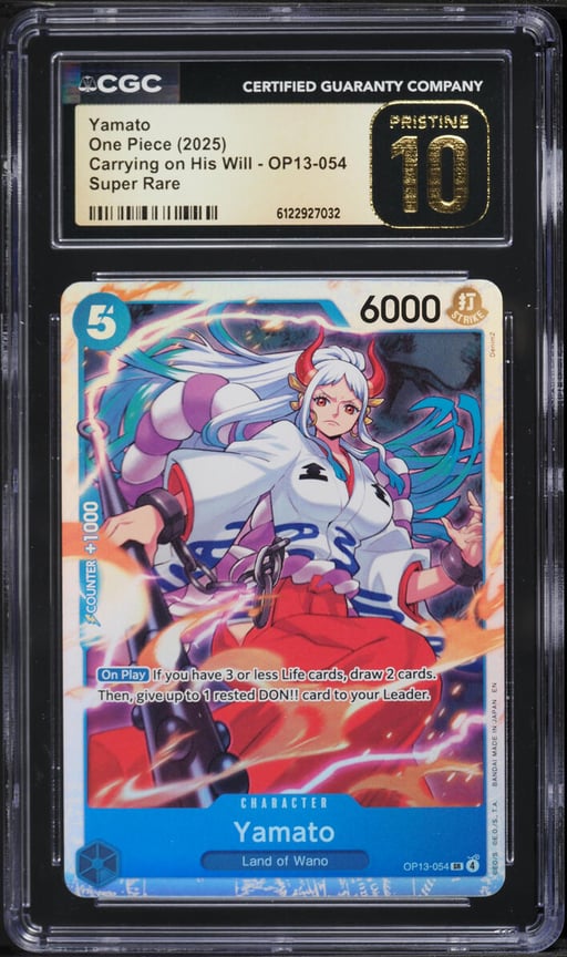 2025 One Piece Carrying On His Will SR Yamato #OP13-054 CGC 10 PRISTINE
