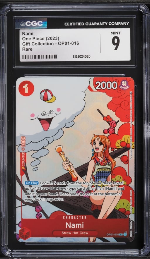 2023 One Piece Gift Collection Alt Art Nami #OP01-016 CGC 9 MINT