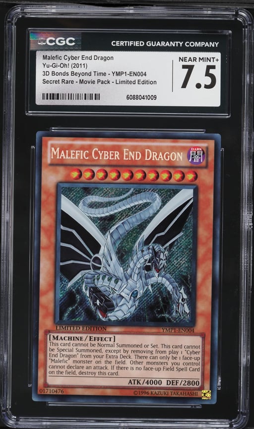 2011 Yu-Gi-Oh! 3D Bonds Beyond Time Malefic Cyber End Dragon #YMP1-EN004 CGC 7.5 NRMT+
