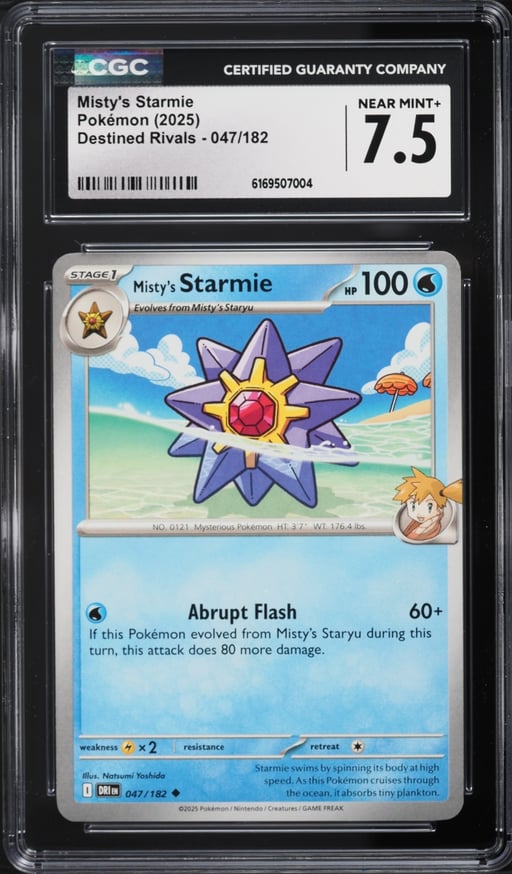 2025 Pokemon Scarlet & Violet Destined Rivals Misty's Starmie #047 CGC 7.5 NRMT+
