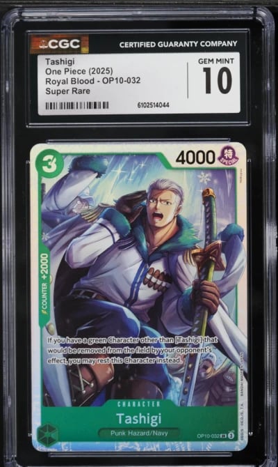 2025 One Piece Royal Blood SR Tashigi #OP10-032 CGC 10 GEM MINT