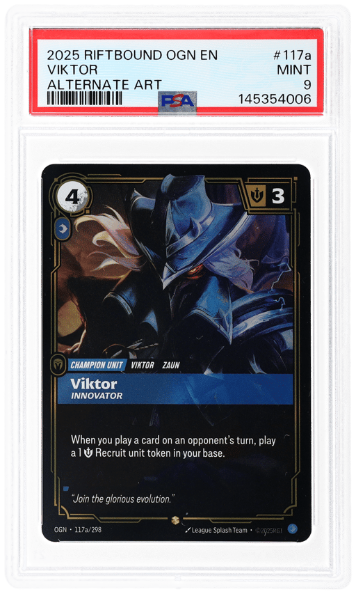 2025 Riftbound: League of Legends Origins Alternate Art Viktor #117a PSA 9