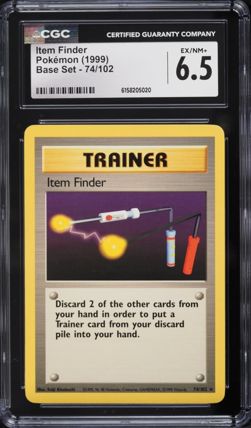 1999 Pokemon Base Set Item Finder #74 CGC 6.5 EXMT+