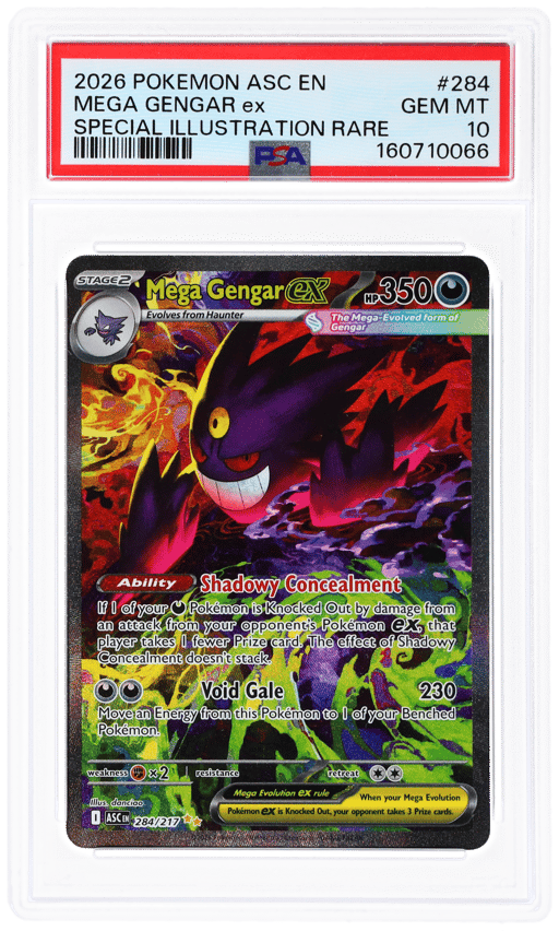 2026 Pokemon Mega Evolution Ascended Heroes Special Illustration Rare Mega Gengar Ex #284 PSA 10
