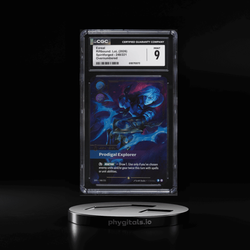 2026 Riftbound League Of Legends LoL Spiritforged Overnumbered Ezreal #248 CGC 9 MINT