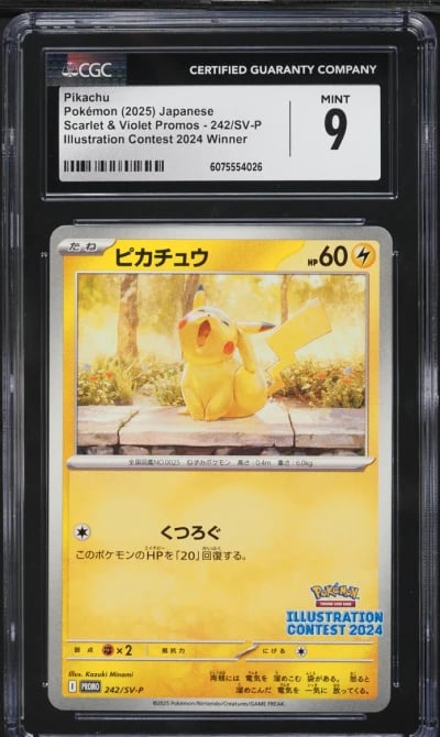 2025 Pokemon Japanese SV Promo Illustration Contest Pikachu #242 CGC 9 MINT