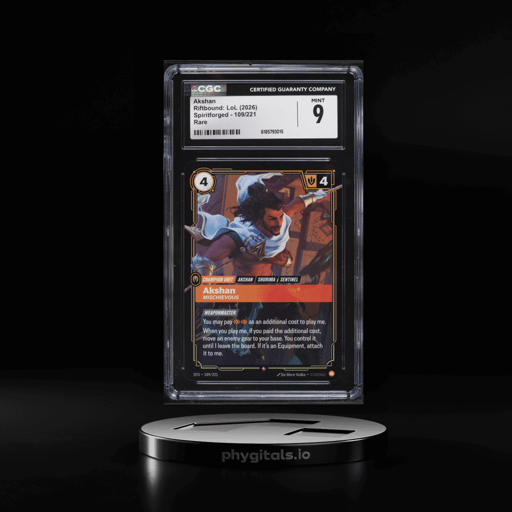 2026 Riftbound League Of Legends LoL Spiritforged Akshan #109 CGC 9 MINT